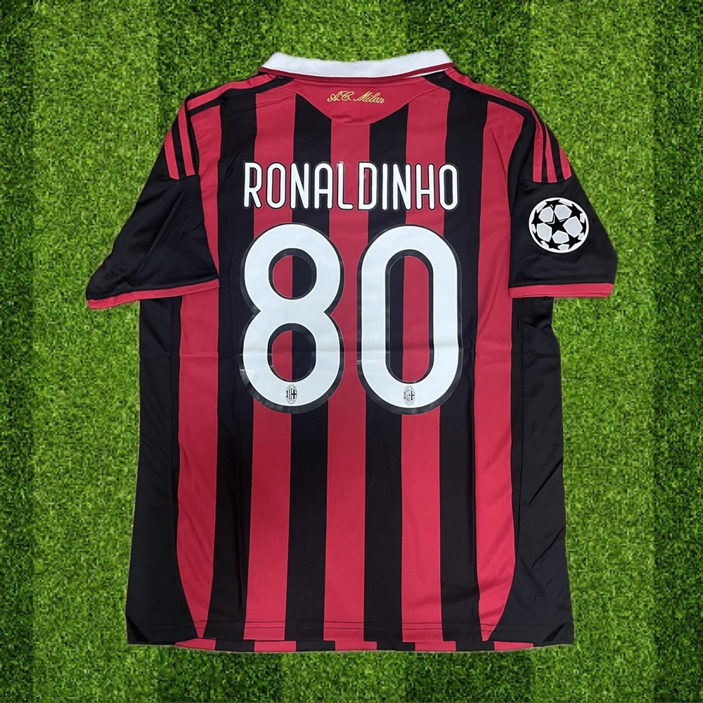 Ronaldinho 2009 AC Milan Retro Soccer Jersey
